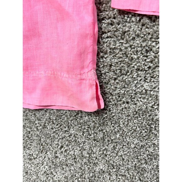 C&C California Women's Size Medium 100% Linen Long Sleeve V-Neck Tunic Top - Picture 7 of 10